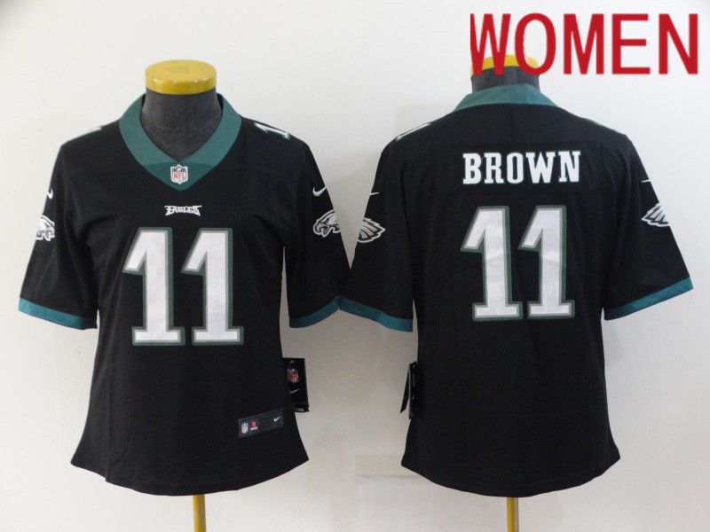 Women Philadelphia Eagles #11 Brown Black 2022 Nike Limited Vapor Untouchable NFL Jersey